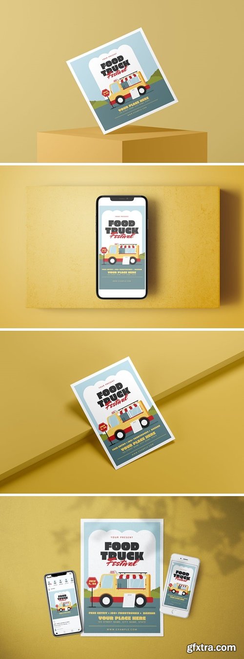 Food Truck Festival - Flyer Media Kit RFUDA9J
