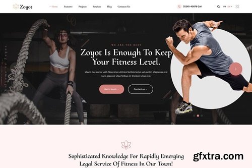 Zoyot - Sports and Fitness Figma Template