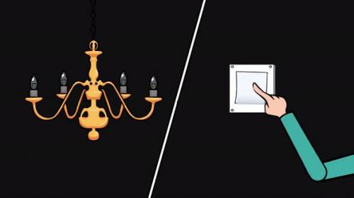 Videohive - Hand Turning off the Light to Save 4K - 38867795