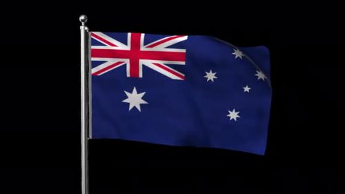 Videohive - Flag of Australia with Alpha Channel - 38848744