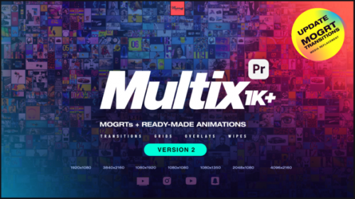 Videohive - Multix // Transitions / Grids / Overlays / Wipes - 30670228