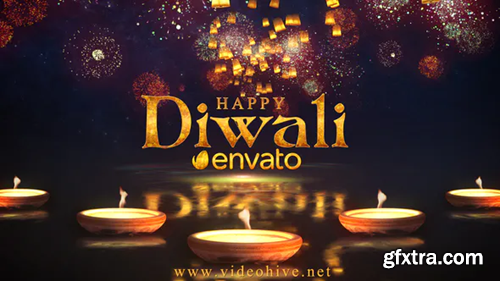Videohive Diwali Sky Lantern Logo 22793284