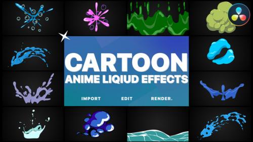 Videohive - Cartoon Anime Liquid Effects | DaVinci Resolve - 38818429
