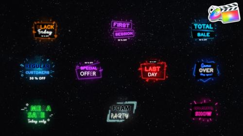 Videohive - Neon Sale Titles for FCPX - 38940697