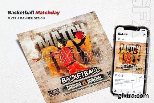 Basketball Match Day Flyer Template LH4F7VD