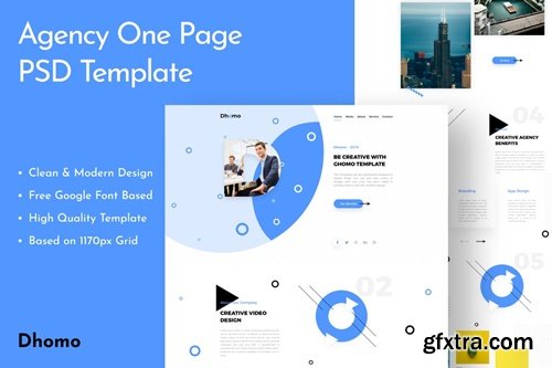 Dhomo - Agency One Page PSD Template
