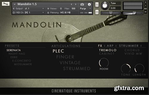 Cinematique Instruments Mandolin v1.5 KONTAKT