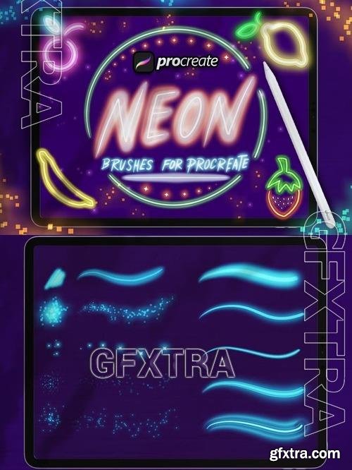 Dans Neon Light Brush Procreate 6EAZR7T