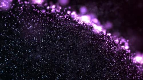 Videohive - Purple Glittry Particles Romantic Background Loop - 38951186