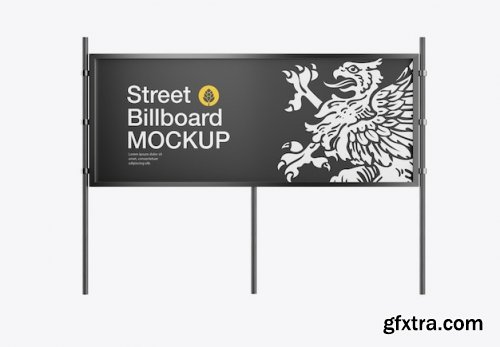 Street billboard mockup