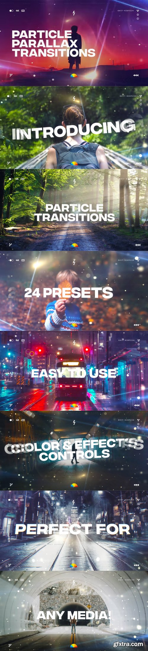 Videohive - Parallax Particle Transitions - 38886214