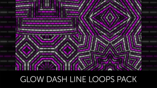 Videohive - Glow Dash Line Loops Pack - 38949447