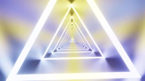 Videohive - Rotated Triangle Tunnel With Smooth Lights Vj Loop Background 4K - 38931612