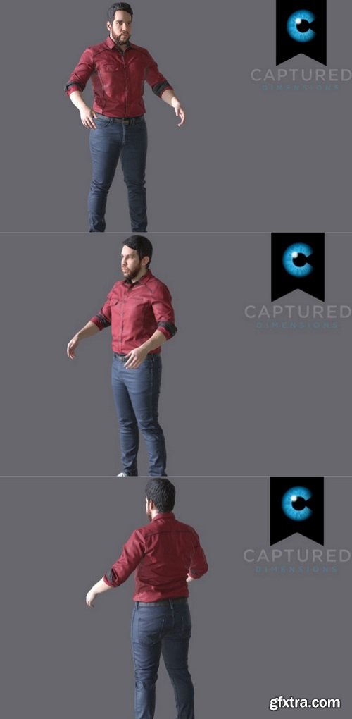 CDSP A Pose Reference Male Scan 3D Model