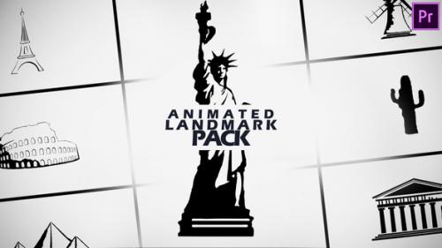 Videohive - Animated Landmark Pack Premiere Pro - 38973109