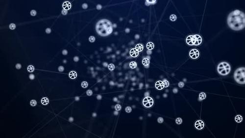Videohive - Dribble Icon Connection Network - 39003460