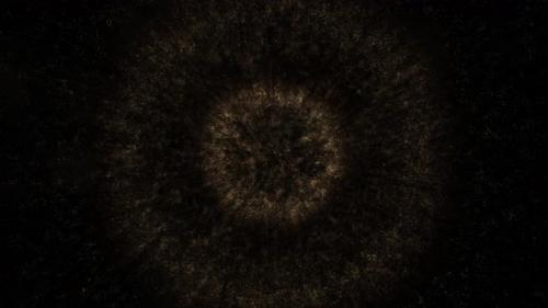 Videohive - Glittering Gold Particles on a Black Background Animation - 39005910