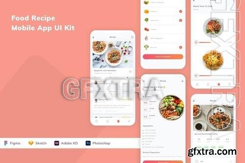 Food Recipe Mobile App UI Kit 6E9YA6J