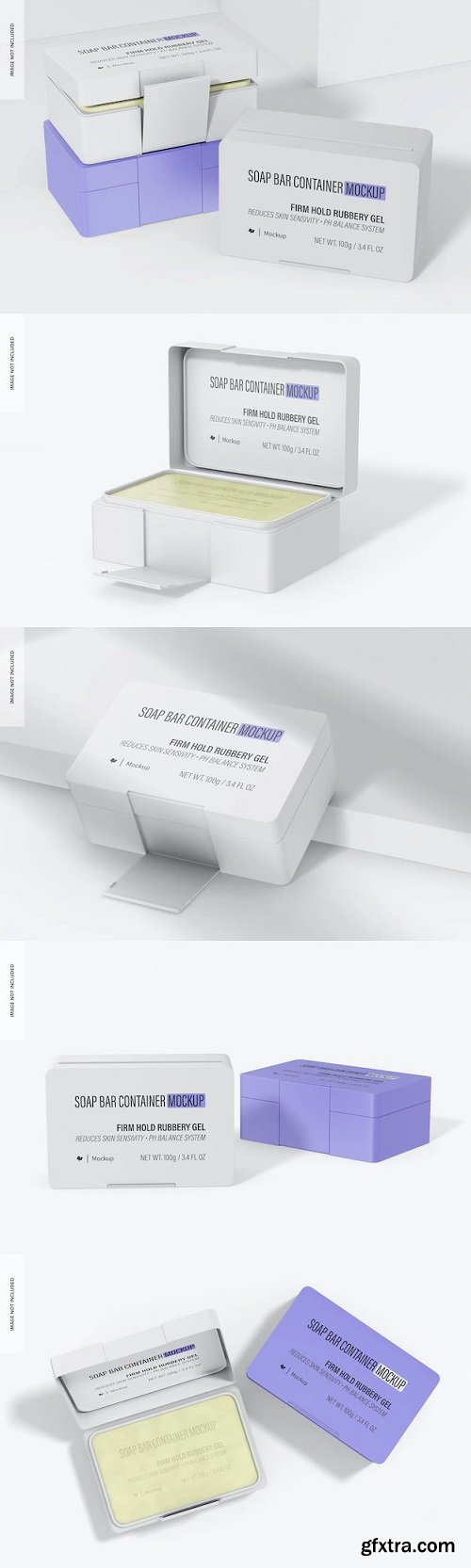 Bar soap containers mockup