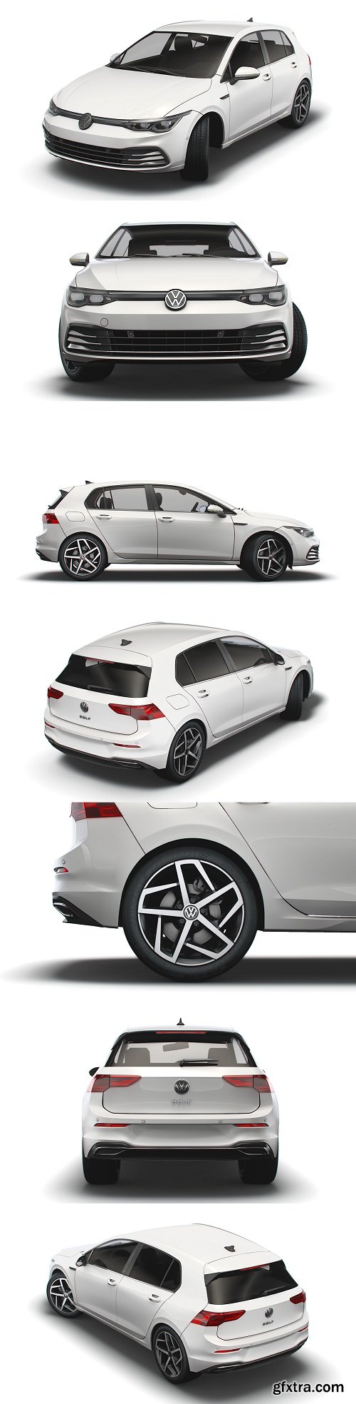 VW Golf Style 2021 3D model