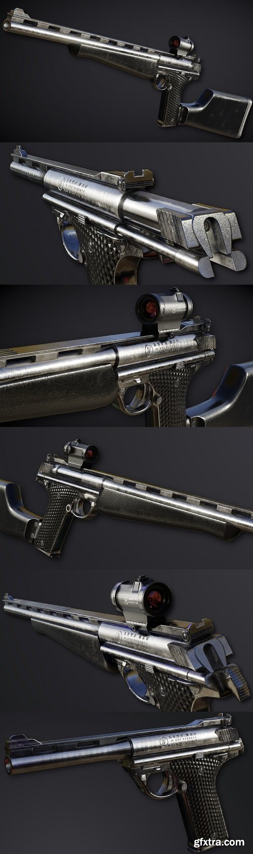 AutoMag Pistol 3D Model