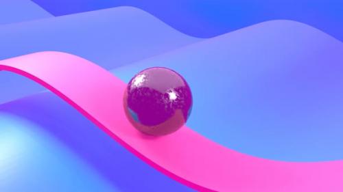 Videohive - Abstract animation of a ball. Sphere movement. Calm and smooth movement. - 38994354