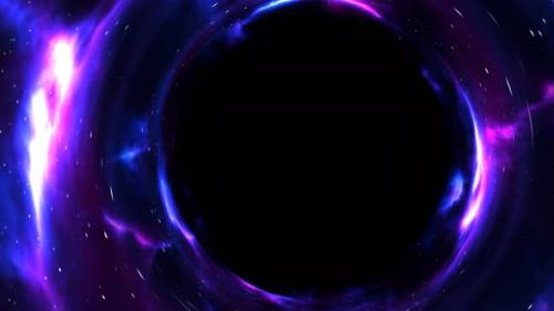 Videohive - Beautiful black hole animation. Сollapsar. Outer space. - 38994369