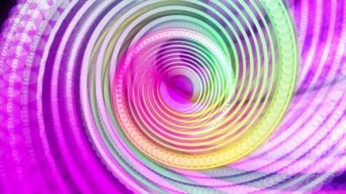 Videohive - Abstract Rainbow Colors Tunnel Moving Like Twister - 38995260