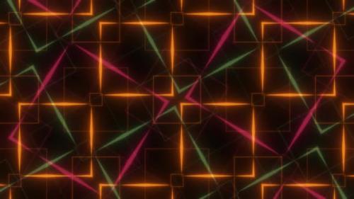 Videohive - Colorful neon shapes moving - 39002964