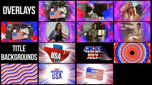 Videohive - USA Title Backgrounds & Overlays - 38361121
