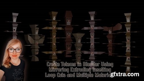 Create Totems in Blender Using Mirroring Extruding Insetting Loop Cuts and Multiple Materials
