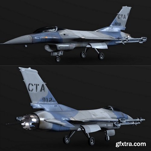 F16 Jet 3D Model
