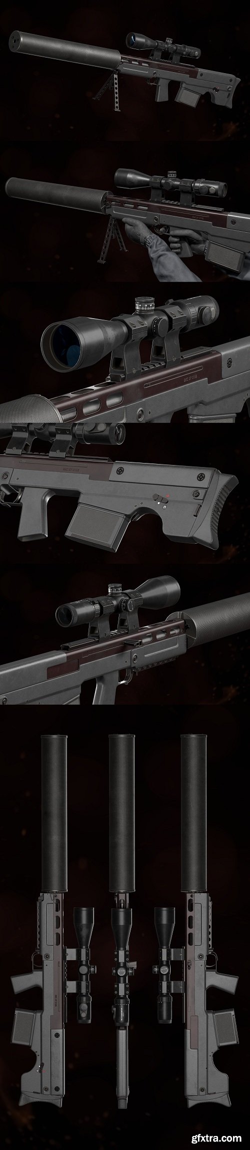 VKS sniper rifle 3D Model