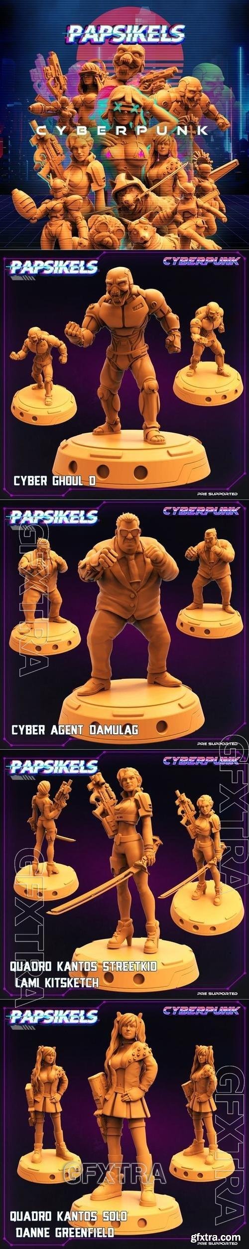 PapSikels Miniatures - Tribes - Cyberpunk Release February 2022 3D