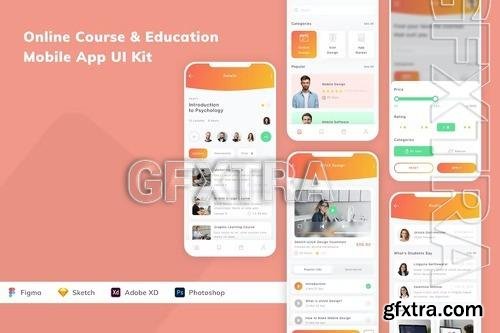Online Course & Education Mobile App UI Kit W2GRPAH