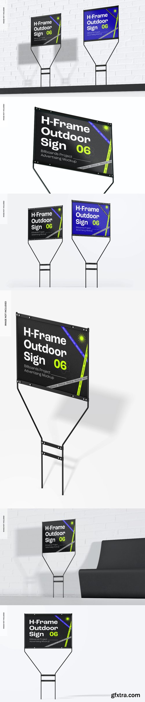 Hframe outdoor sign mockup