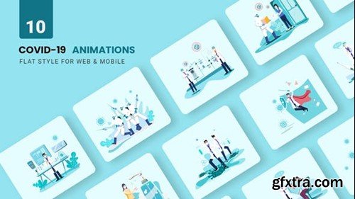 Videohive Covid-19 Virus Animations - Flat Concept 39216759