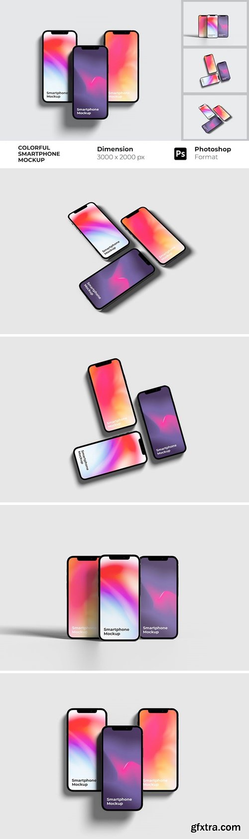 Colorful Smartphone Mockup XQ6EFD2