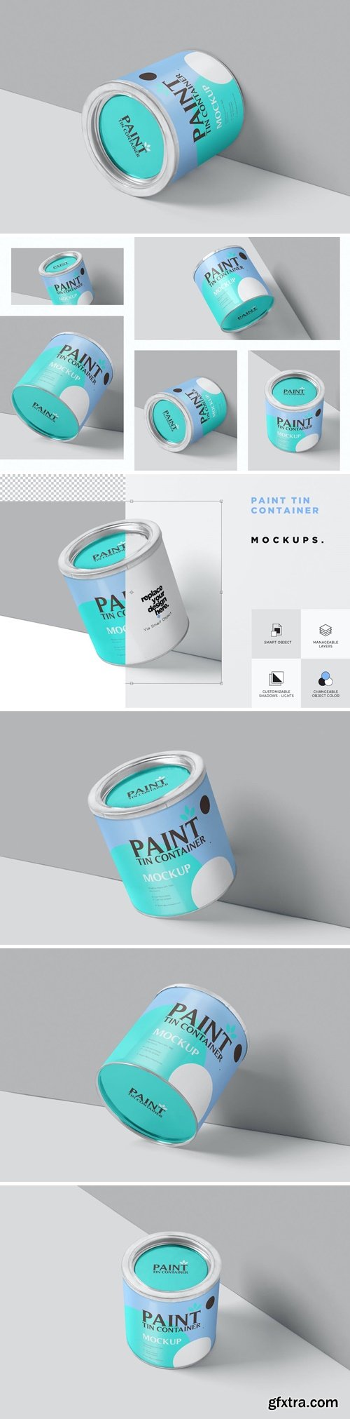 Paint Tin Container Mockups 3FUU64C