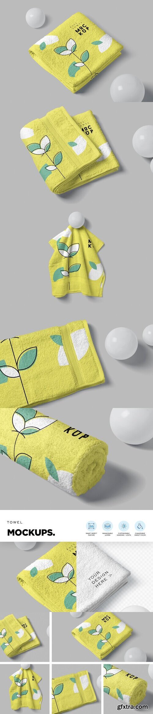 CreativeMarket - Elegant Full Towel Mockups 6707238