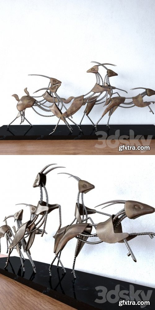 Deer Art Sculpture