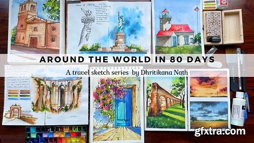 Around the World in 80 days - A Travel Sketch Series