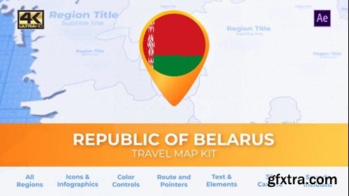 Videohive Belarus Map - Republic of Belarus Travel Map 39221346