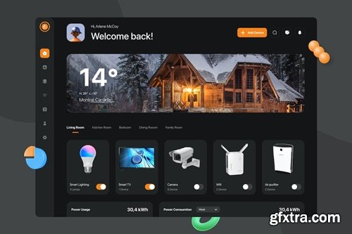 Smart Home Dashboard UI Kit R2YSLJQ