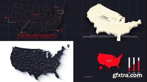Videohive USA Map Promo Ver 0.2 39323443