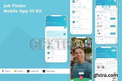 Job Finder Mobile App UI Kit HXC77KA