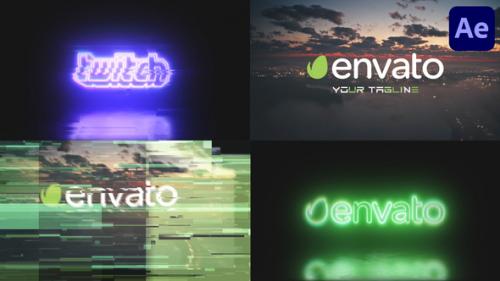 Videohive - Glitch Neon Logo for After Effects - 39167231