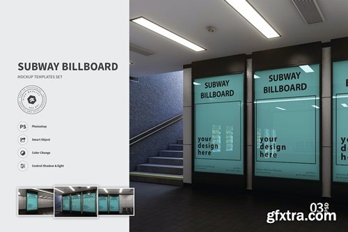 Subway Billboard - Mockup Template VR 2MQXUZT