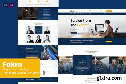 Fakra - Finance Website Design Template 49ZWLRA