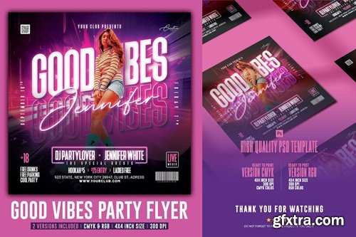 Night Party Flyer | Good Vibes PQ5Q4VR
